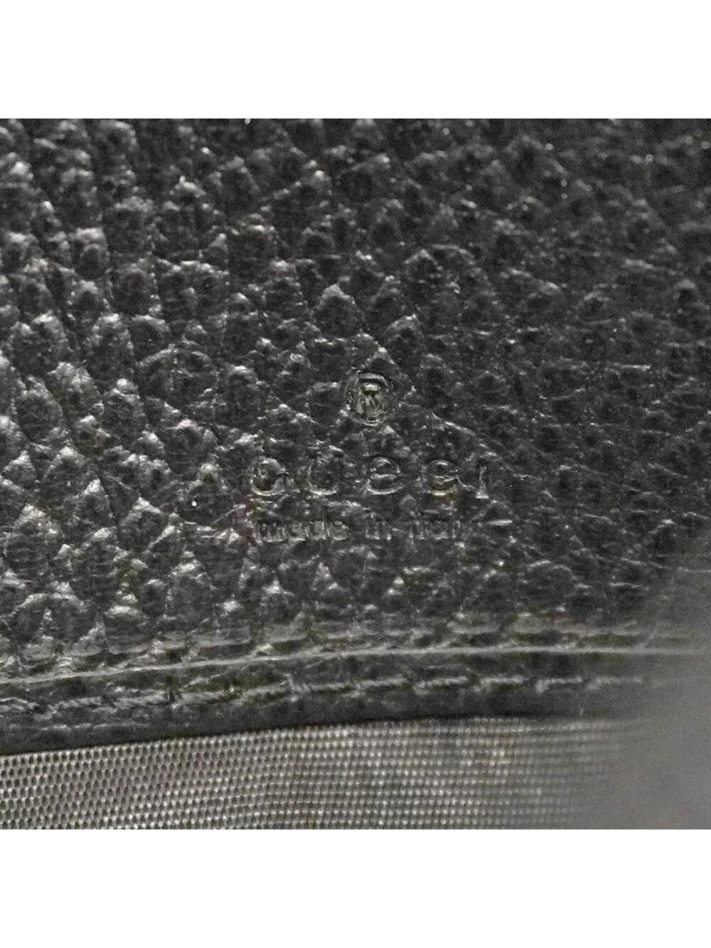 Gucci Wallet GG Marmont Leather Black Gold